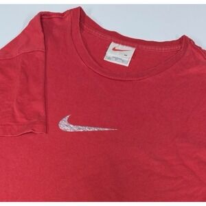 Vintage Nike Shirt‎ Men Medium Red Center Swoosh T Shirt 90s Made in USA